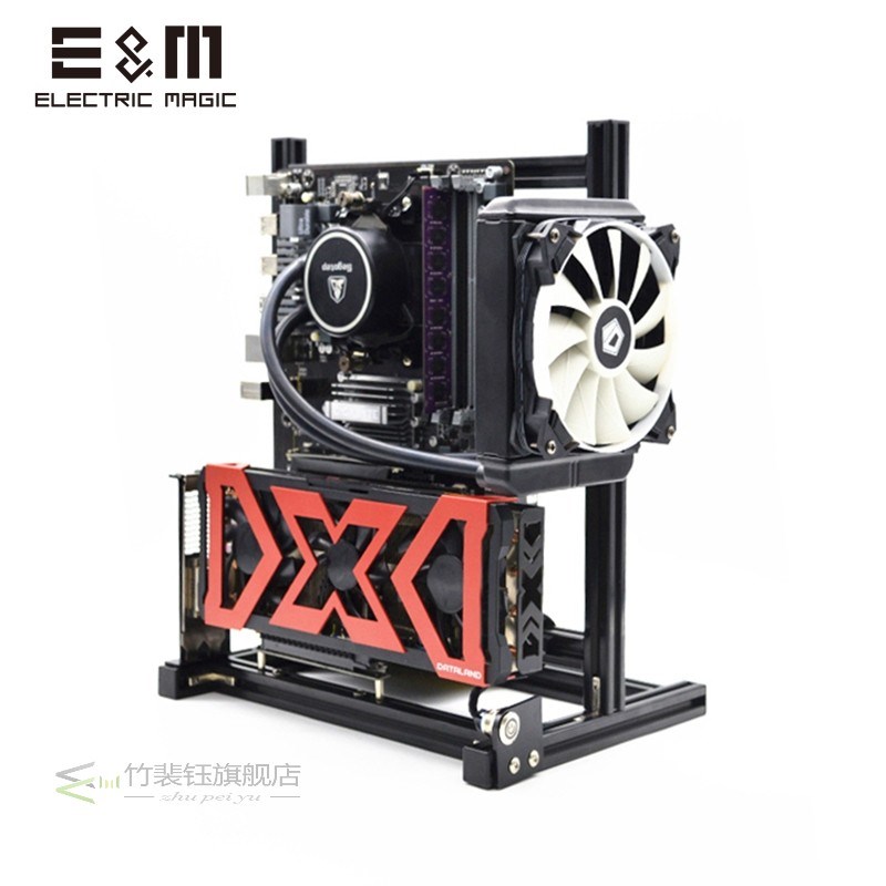 Mini ATX MATX ITX DIY Case Portable Vertical PC Test Bench O - 图1