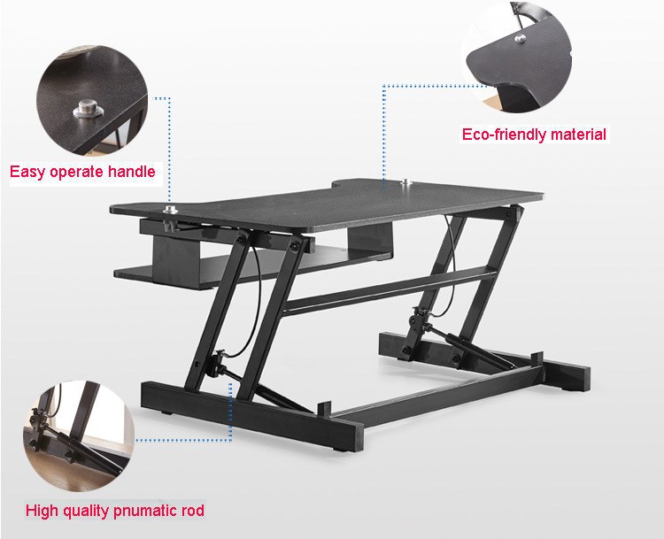 Easyp Computer Desk with Handle Sit Stand Desk Riser Foldabl - 图2