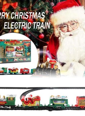 Christmas Electric Train Set Santa Claus Rail Car Christmas