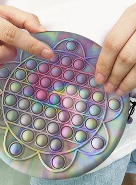 Finger toy Push Bubble Silicone Tie Dye Sunflower Shoulder B