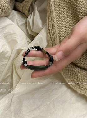 新中式百搭复古天然石国风清冷感