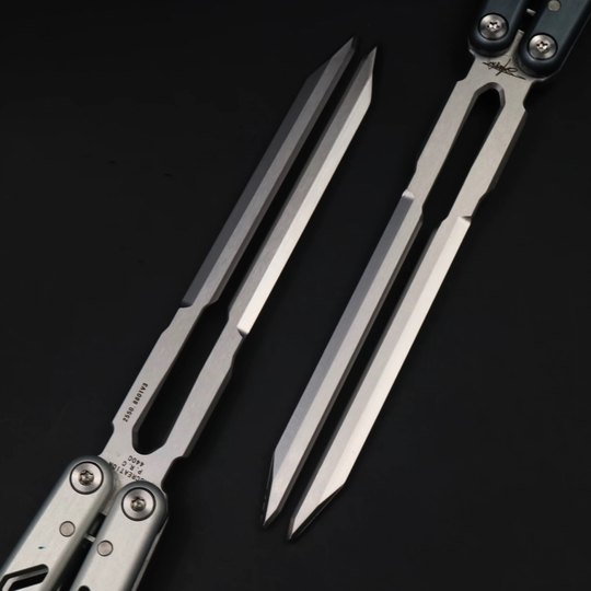 Banshu 8801V3 Butterfly Knife Yaori Fancy One-piece Aluminum Alloy Safety Non-edged Tuning Fork Blade Performance Props