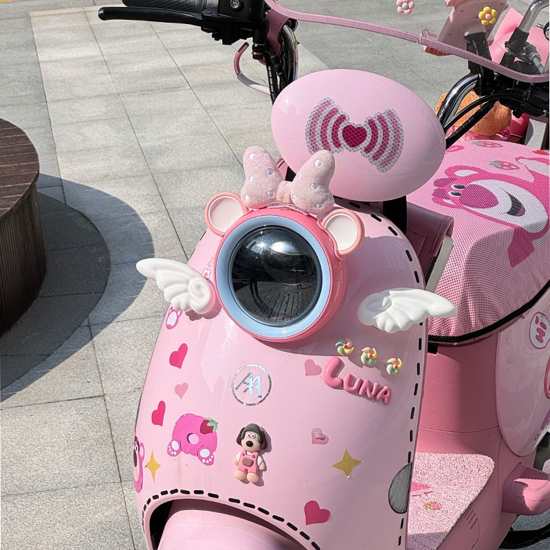 台铃妙恋装饰配件大全eb电动车改造贴纸挡风板可爱电瓶车配饰用品 - 图2