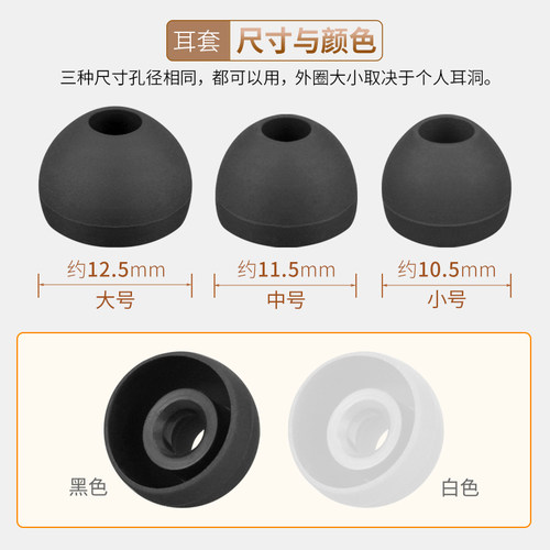 品吉高耳塞套适用QCY T1蓝牙耳机套T1C硅胶套T1S升级版耳套ln2012耳帽QCY-T1青春版TWS真无线入耳塞替换配件 - 图2