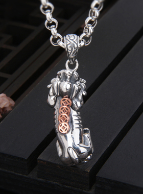 银琪银饰貔貅吊坠男士招财转运项链挂坠女复古个性霸气潮财运挂件