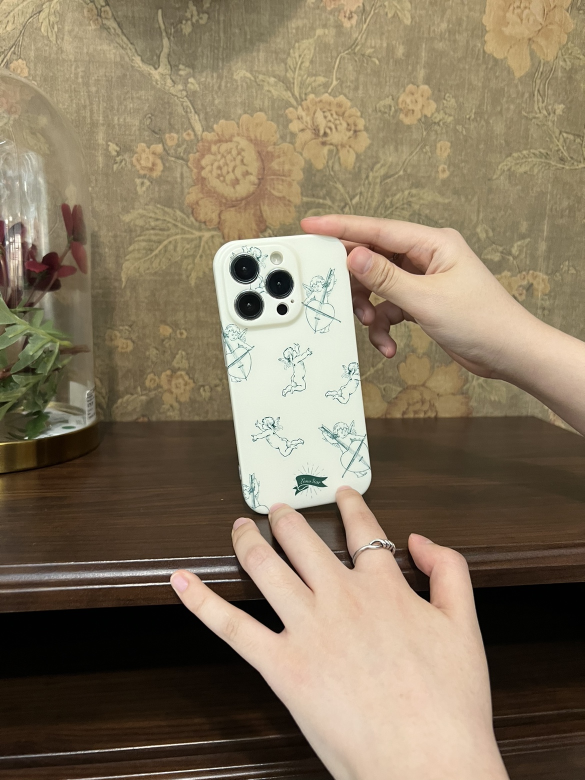LoneStar原创音乐小天使磨砂imd印花软壳适用苹果16promax全包精孔手机壳-图0