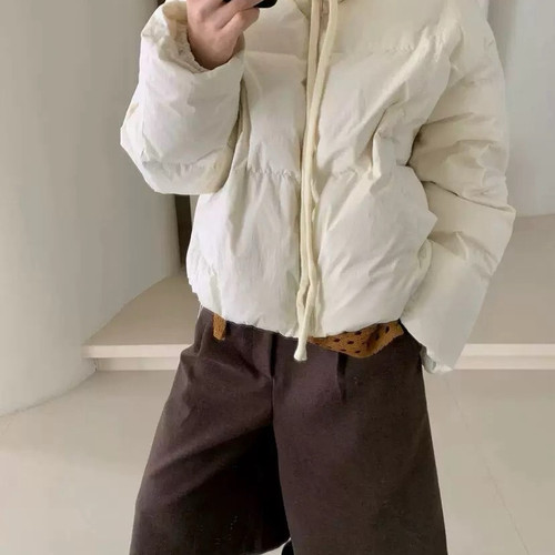 米米时尚设计感百搭韩系加厚羽绒外套羽绒服(含50白鸭绒)81175 - 图2