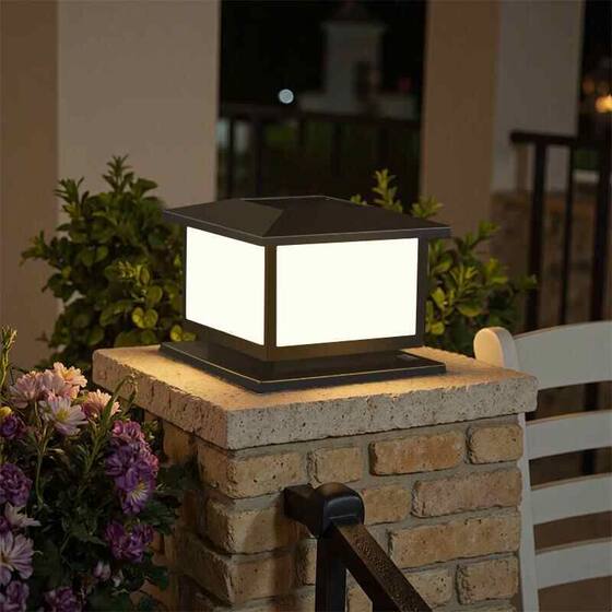 Pinye solar lamp household wall lamp column head lamp courtyard gate lamp waterproof outdoor yard pillar outdoor