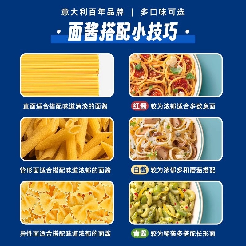 百味来barilla番茄罗勒意大利面酱意粉早餐意面酱专用酱牛肉酱-图0