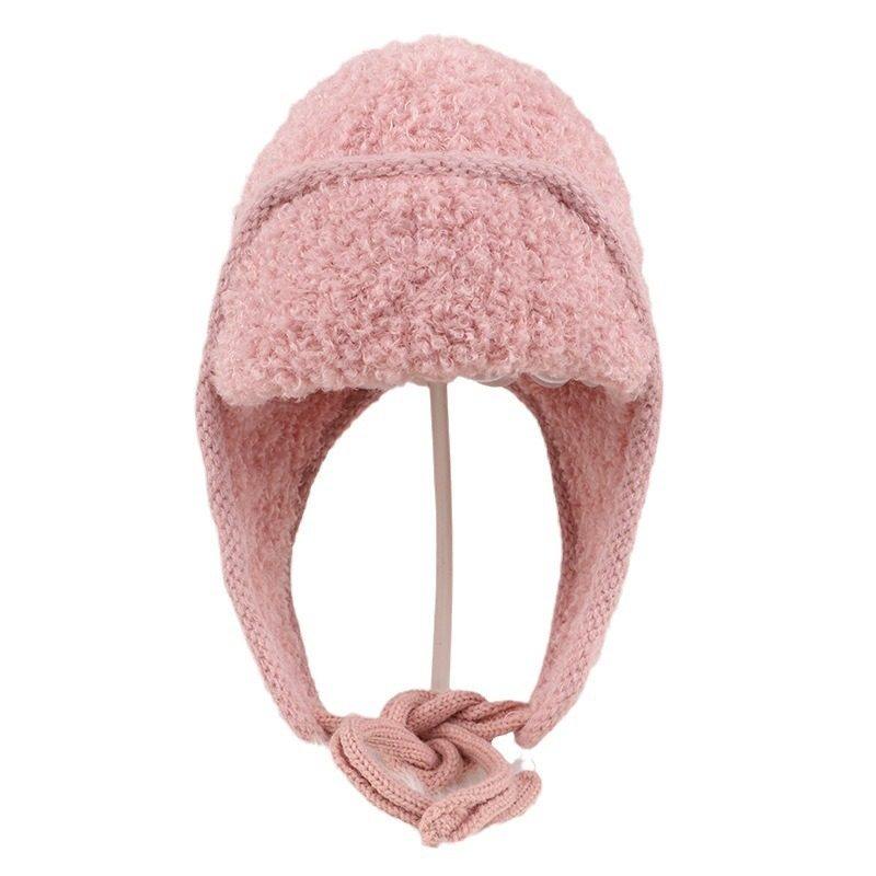 粉色雷锋帽女款冬季护耳针织毛线帽加大加深毛绒帽防寒大头围帽子,淘宝优惠券,粉丝福利购,淘宝优惠卷