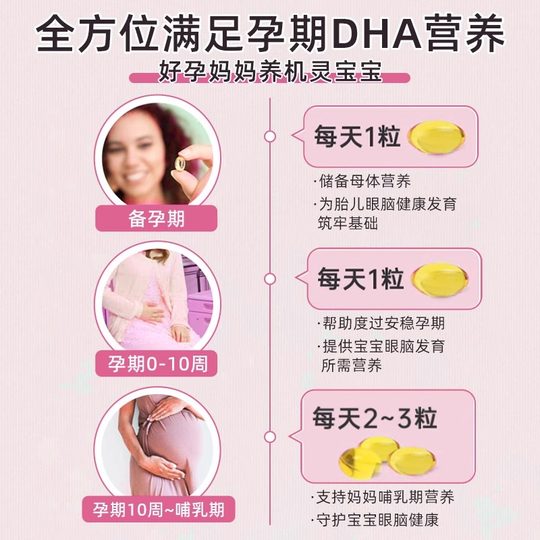 Baiaolande Australian Pregnant Women Seaweed Oil DHA Pregnancy and Lactation 60 Capsules/Bottle