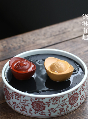 招财元宝手工紫砂装饰摆件