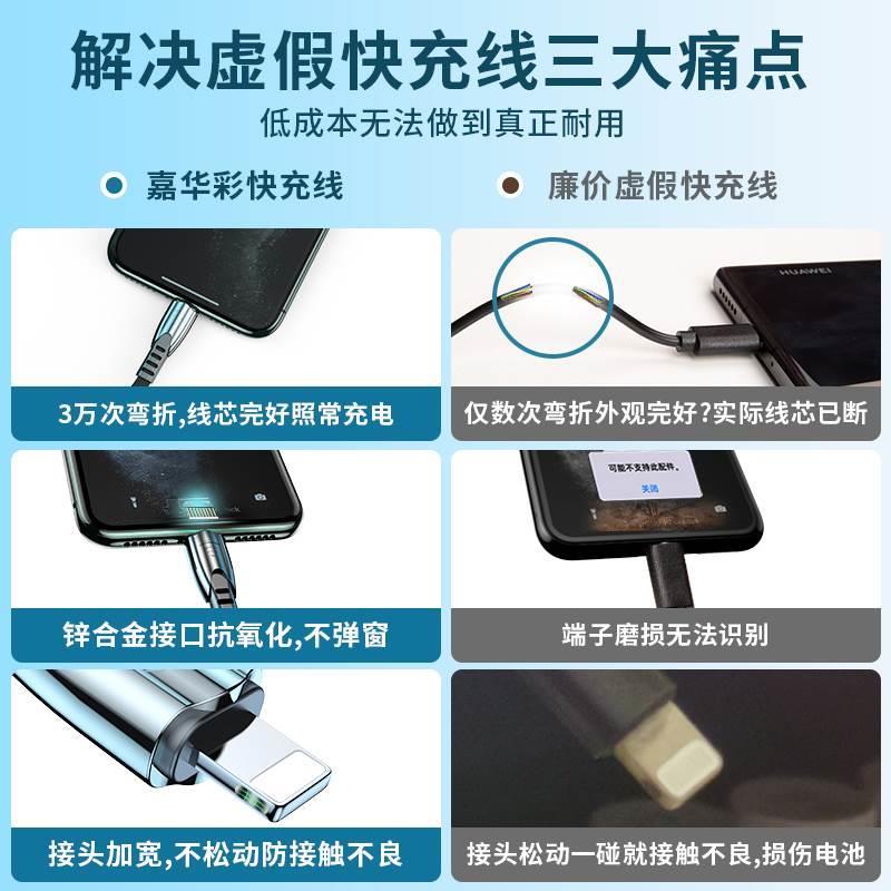 充电器一拖三快充多头5A超级闪充套装usb带头适用华为P40小米10苹果安卓typec冲手机通用多功能数据线三合一