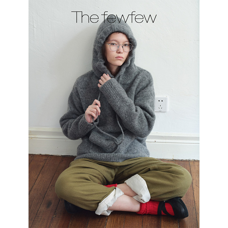 The fewfew「Few」精梳棉粗线螺纹简约基础百搭两穿logo中筒袜,淘宝优惠券,粉丝福利购,淘宝优惠卷