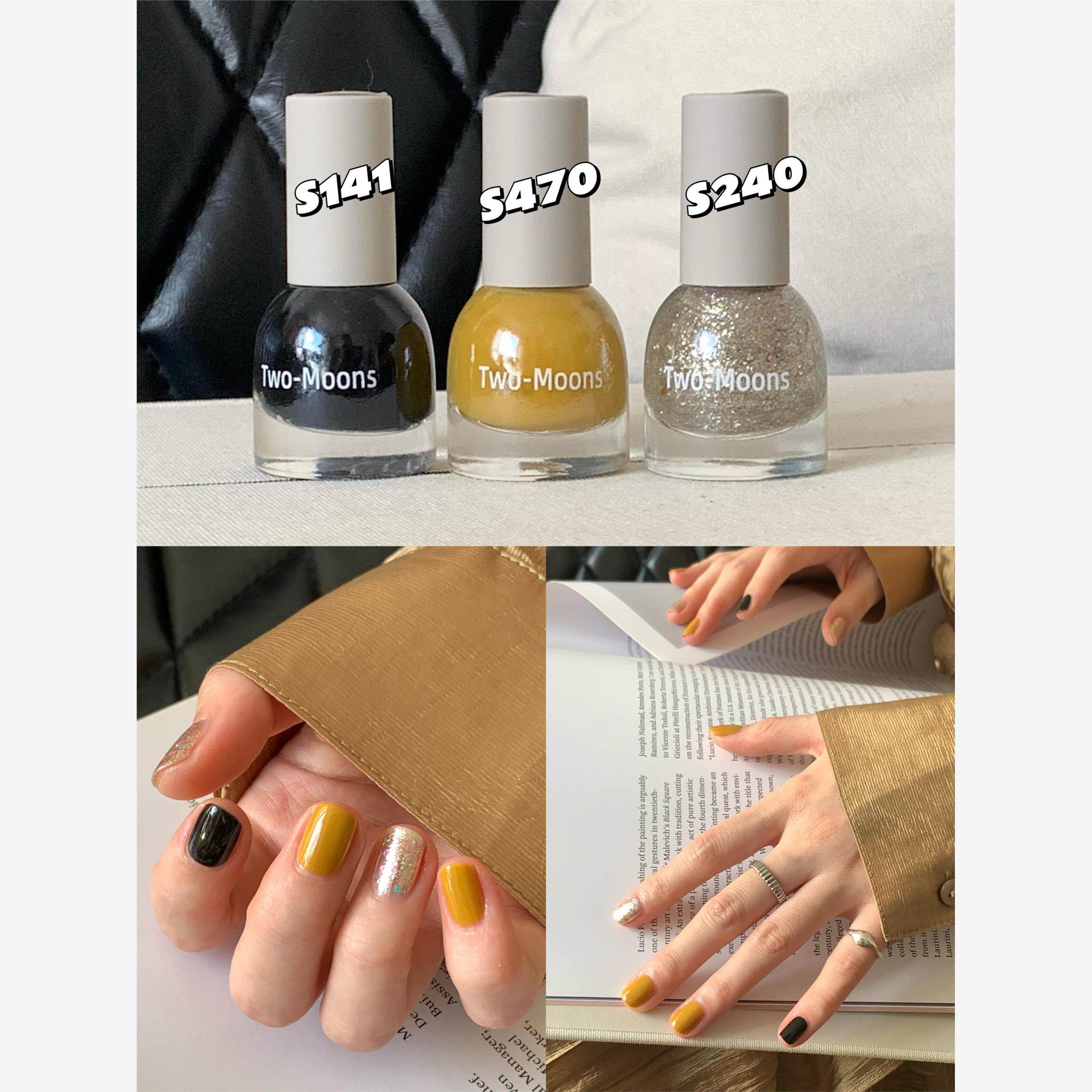 2025秋冬显白芥末黄！Twomoons水性指甲油免烤味道小 S470 姜黄色,淘宝优惠券,粉丝福利购,淘宝优惠卷