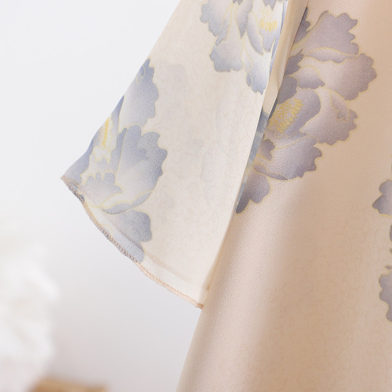 小个子妈妈气质夏装新款短袖T恤上衣母亲节中老年女雪纺套装洋气,淘宝优惠券,粉丝福利购,淘宝优惠卷