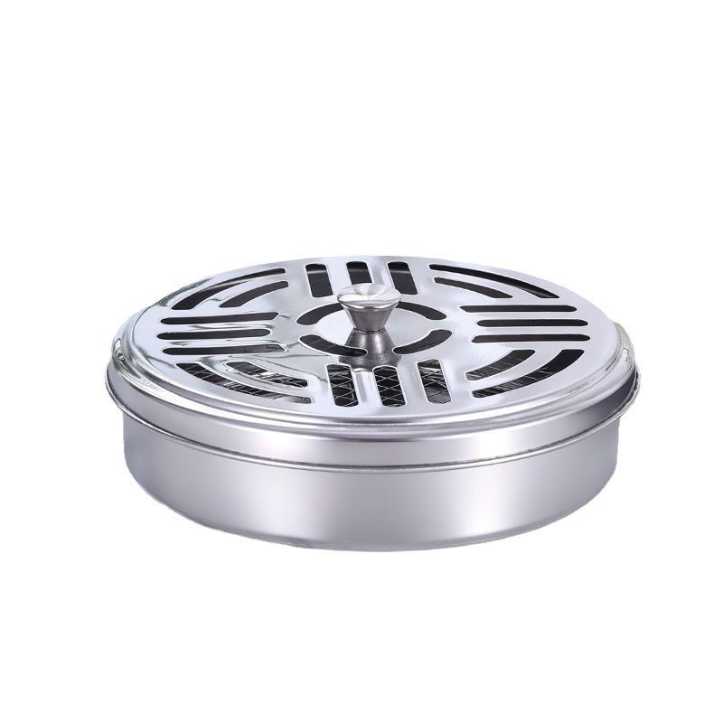 不锈钢蚊香盘托盘支架家用带盖接灰盘防火防烫创意香炉户外蚊香盒,淘宝优惠券,粉丝福利购,淘宝优惠卷