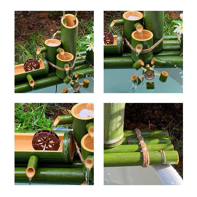 竹子自动流水器鱼缸陶瓷石槽循环流水增氧加湿过滤器摆件静音一体,淘宝优惠券,粉丝福利购,淘宝优惠卷