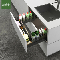 Cranberry Kitchen Overall Cupboard Pull Basket Drawer Type Sink Bottom Aluminum Alloy U Type Pumping Tool Basket Special Size Customisation