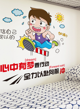 速发高考学考加布中生房间油置励志海报学习小贴纸儿童激励墙壁纸