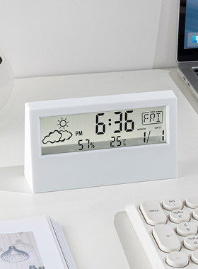 速发办公室生电书桌面高级感简品风小众装饰约脑桌白色男生摆件