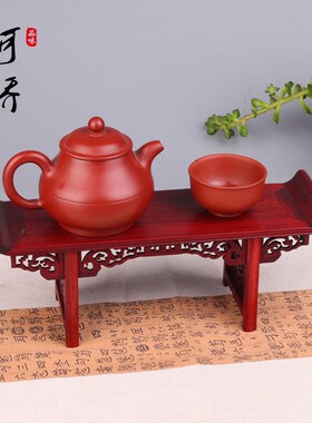 速发红木 红酸枝家具办公书房微缩摆圈工艺品品古礼复件椅三件套