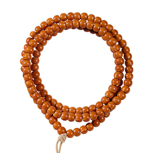 精品橄榄核核尖老型桶珠手串长串素籽光珠文玩手链佛珠念珠108颗 - 图3