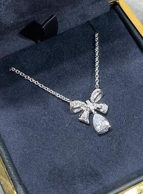 格拉芙梯方钻蝴蝶项链925纯银