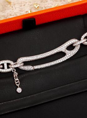 猪鼻子镀18k金手饰925纯银高级感