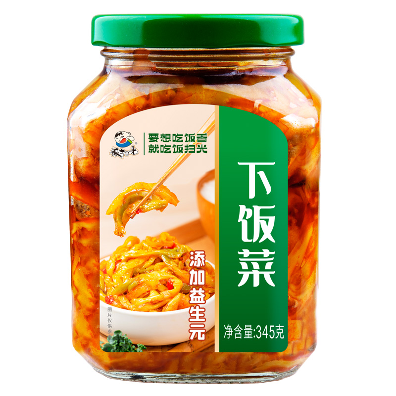 饭扫光下饭菜345g*2瓶装四川红油下饭酱腌菜榨菜咸菜开菜胃味泡菜