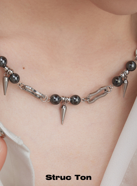 Structon刺牙拼接设计感项链