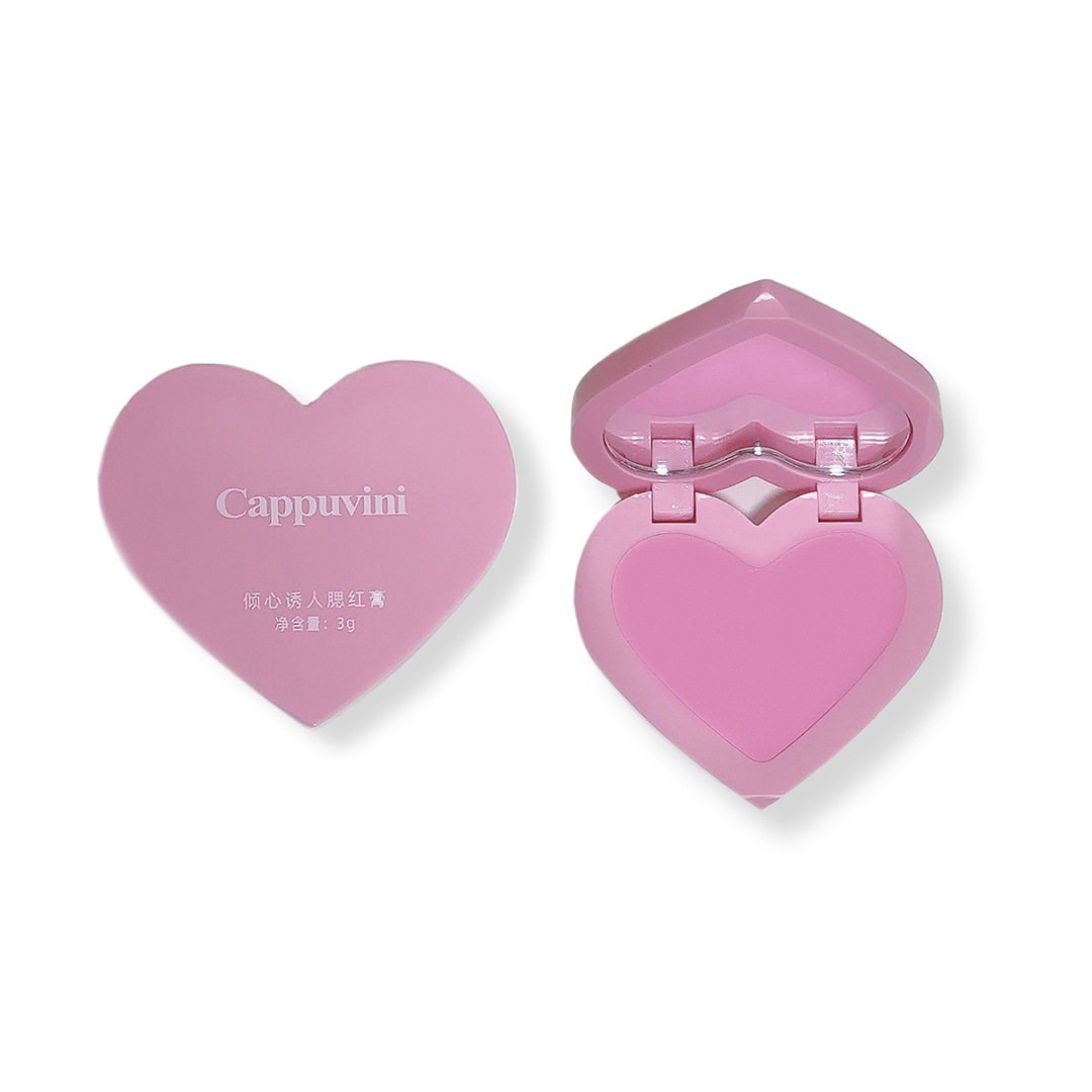cappuvini单色爱心腮红 显白学生平价哑光感国货美妆腮红膏,淘宝优惠券,粉丝福利购,淘宝优惠卷