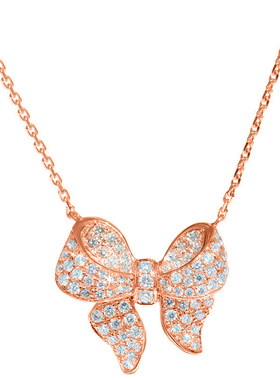 Necklace Design Bow Diamond Tassel Necklace Trend Ins Net