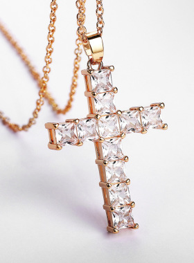 Copper Cross Necklace Trend Classic Neutral Cross Necklace