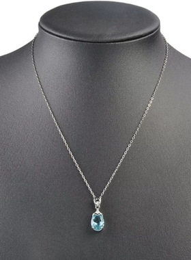 Jewelry Simple Navy Blue Pendant Necklace Tanabata