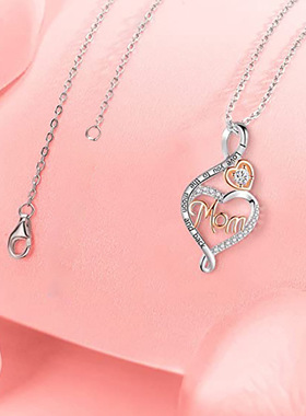 New Fashion Necklace Heart Mom Double Love Mother Necklace