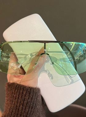 日系moleubak欧美大框太阳镜男士新款yk未来感切边墨镜司机驾驶