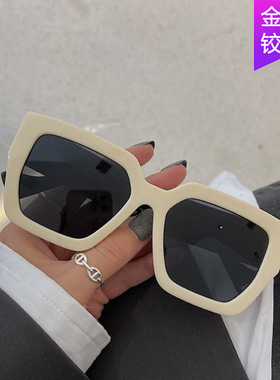 日系moleubak多边形太阳镜新款时尚欧美复古墨镜女摩登太阳眼镜