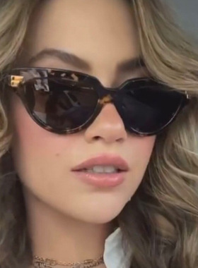 日系moleubak三角猫眼太阳镜米钉新款欧美复古墨镜街拍凹造型