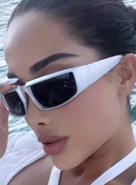 日系moleubakyk未来科技感墨镜酷炫朋克风派对眼镜男女潮搭凹