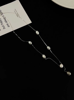 日系cherry kitty新款法式优雅淡水珍珠项链锁骨链耳环女耳饰