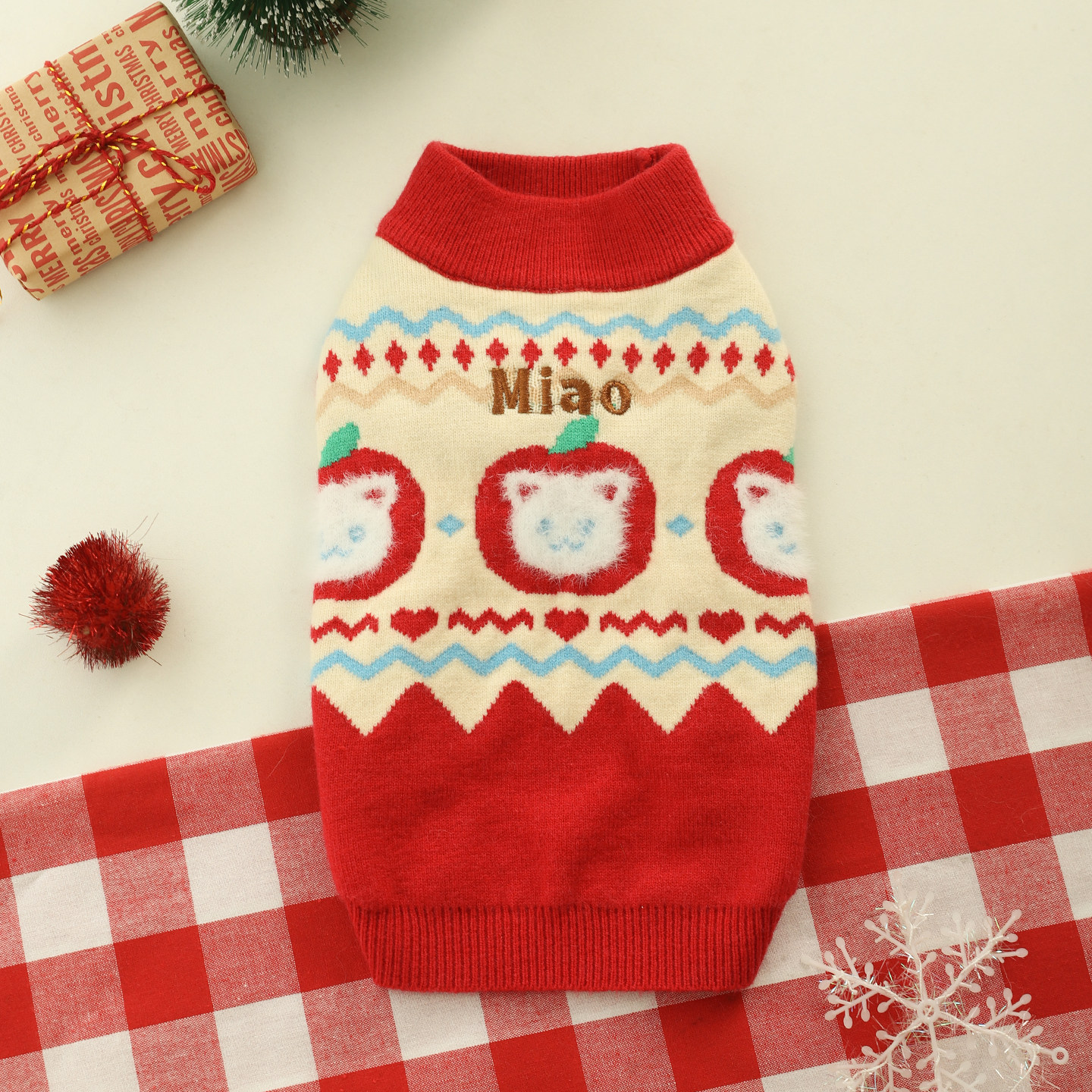 喵小元|圣诞新年宠物毛衣猫咪衣服小猫冬天保暖狗狗衣服猫咪冬装,淘宝优惠券,粉丝福利购,淘宝优惠卷