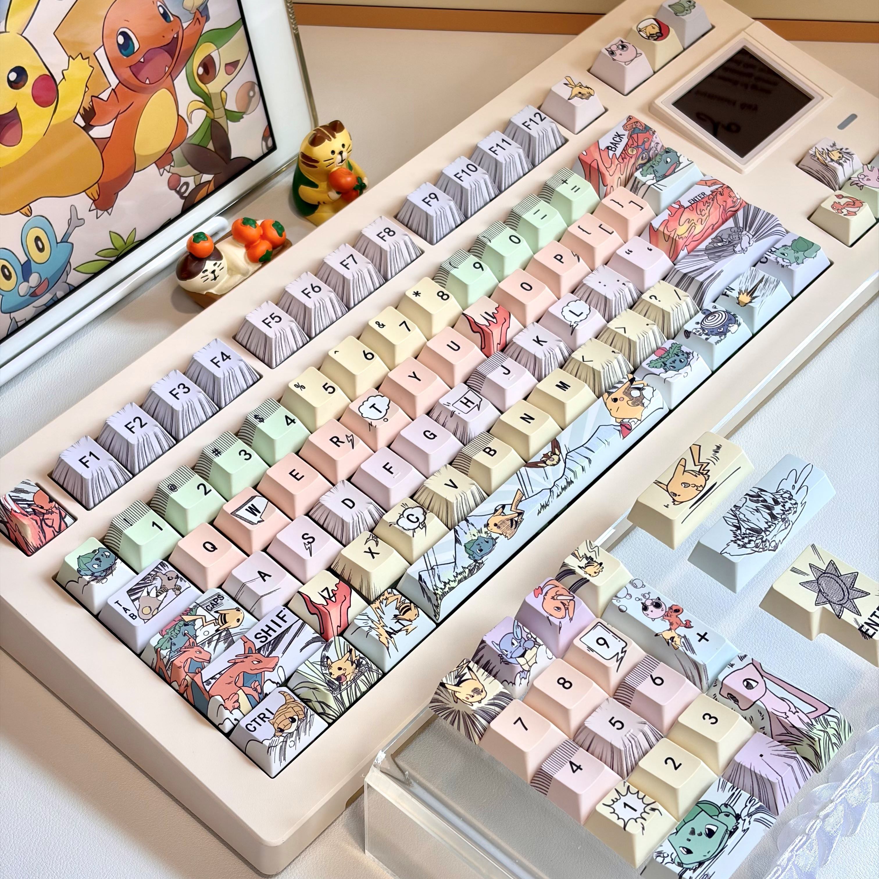 龙乘  宝可梦可爱主题键帽适配机械键盘键帽 原厂/MOA/DMA高度 - 图2