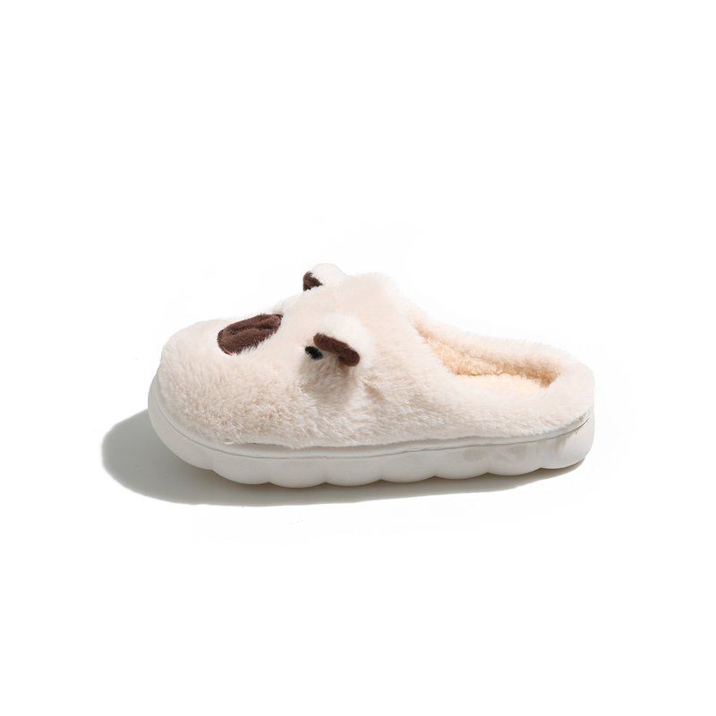 居家拖鞋女秋冬季新款室内保暖防滑软底毛绒棉拖鞋包头拖卧室拖鞋 - 图3