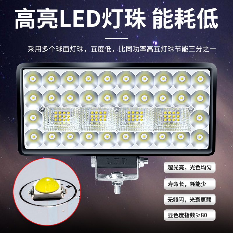 电动车摩托车LED前大灯超亮三轮车灯12V60V强光改装四轮汽车射灯-图2