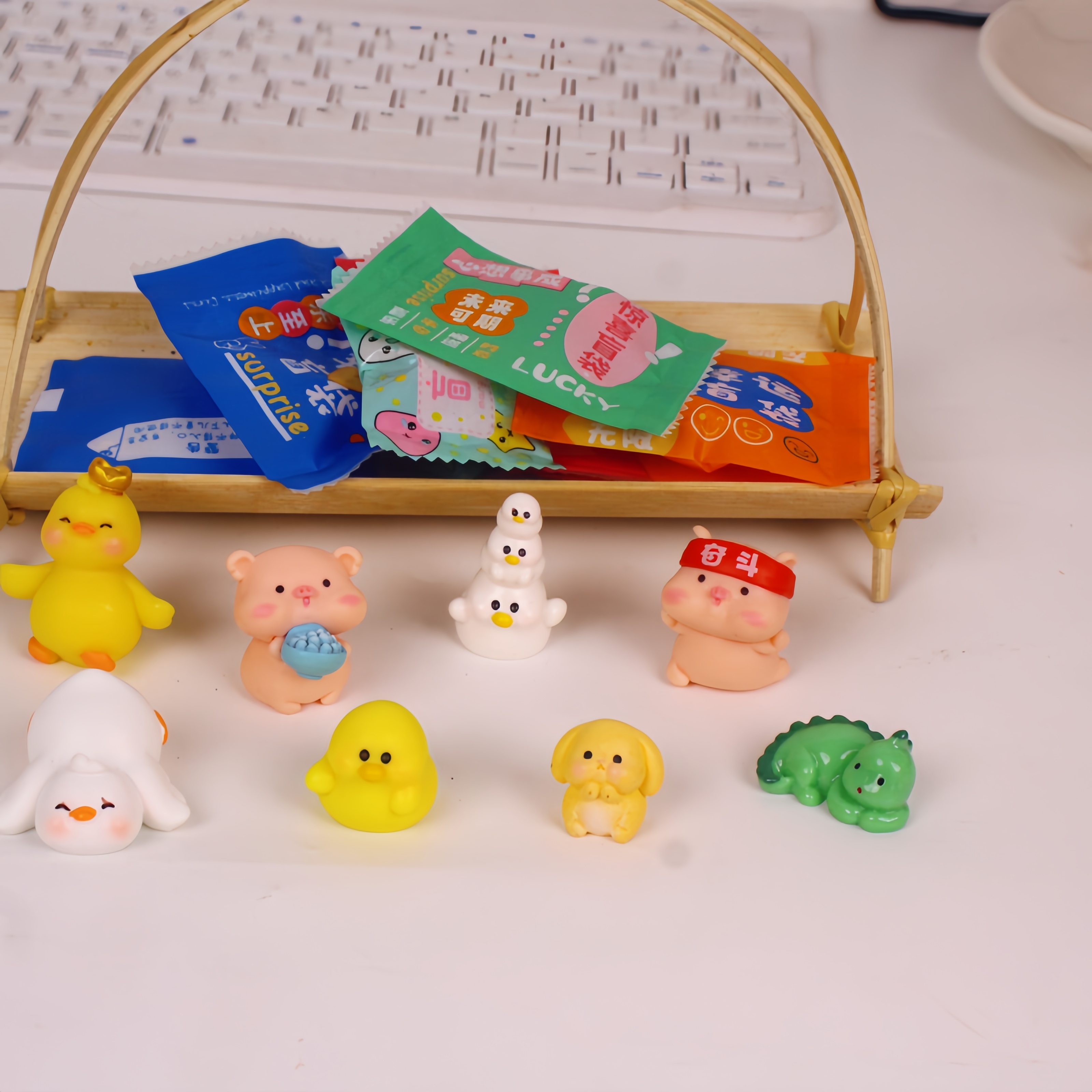 迷你小盲袋礼物仿真动物玩具可爱兔子玩偶微缩猫咪小摆件模型盲盒 - 图2