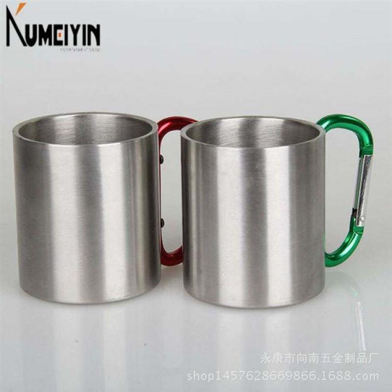 Stainless steel mug with lock climbing cup camping portable-图1