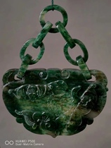 Solo Mountain Jade Collection Grade Three Decades Ago Ice Bottom Jeez Blue Material Long Life Lock Even Heart Lock Can Do Sachet