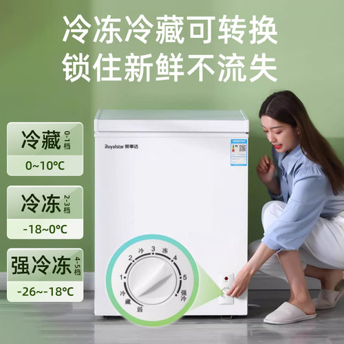 荣事达冰柜家用小型冷冻保鲜小冰柜一级小冷柜冷藏微霜卧式小冰箱 - 图2