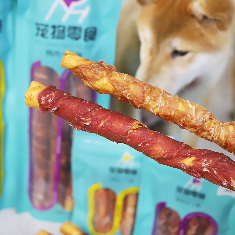 柒仔宠物 益和狗狗零食多肽清新夹心棒鸡肉磨牙棒小型犬训练奖励